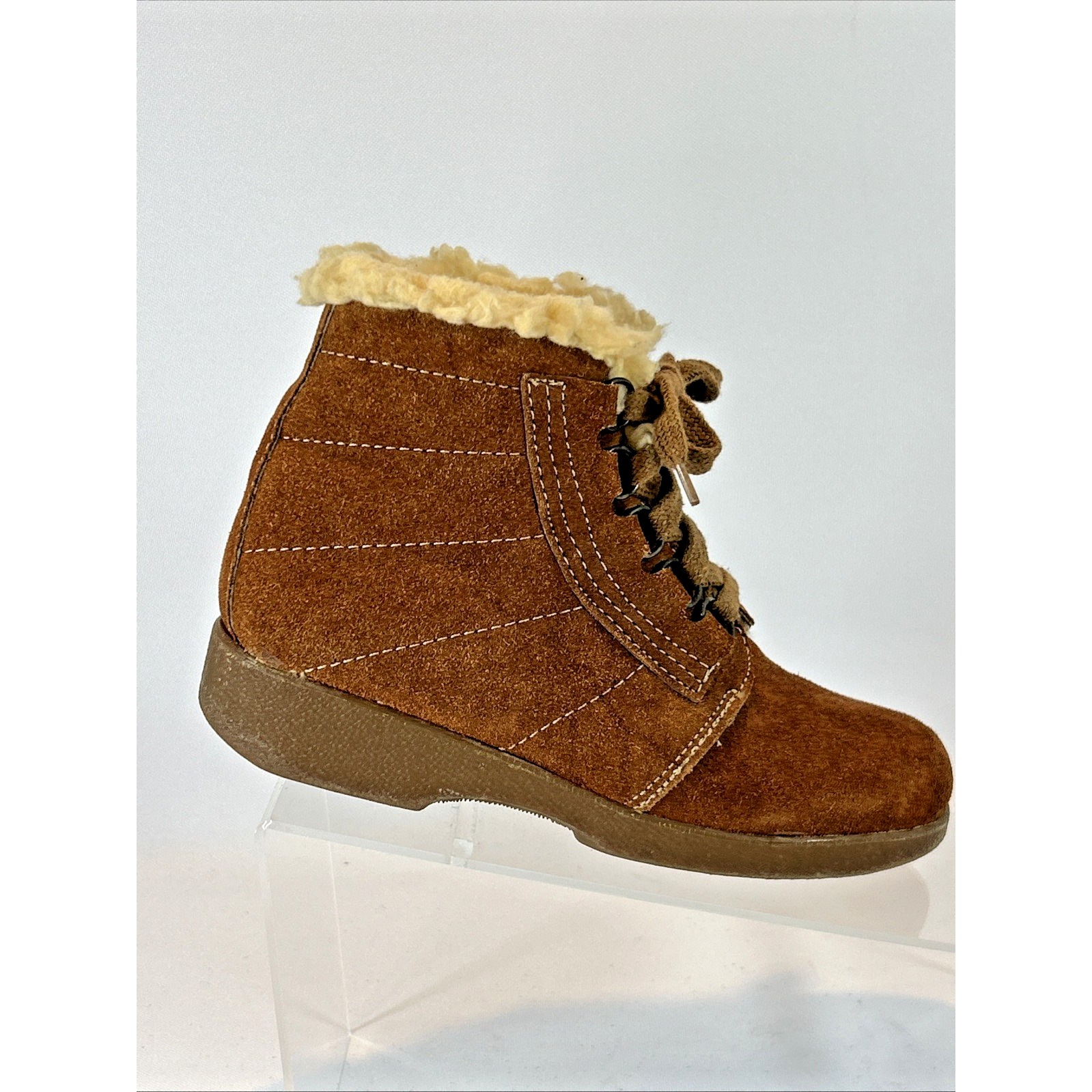 Vintage Thom Mcan Hiking Boots Women's Size 6 Suede Uppers Sherpa Lined